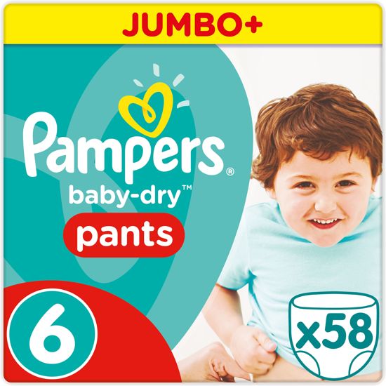 minstens haat leerboek Pampers Baby Dry luierbroekjes maat 6 58 luiers - Baaslevert.