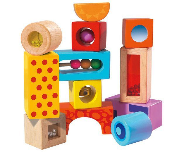 Wereldrecord Guinness Book Brawl ONWAAR Houten speelgoed blokken met geluid en kleurtjes - Baaslevert.
