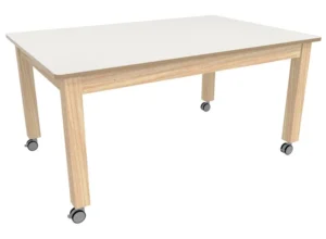 Natuurlijke tafel 180x100x73cm - Verrijdbaar