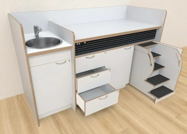 Commode 200cm vast sanitair deuren foto 1