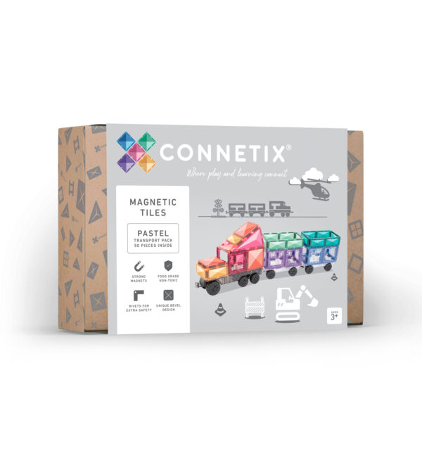 Connetix Pastel Transport Set – 50 stuks foto 1