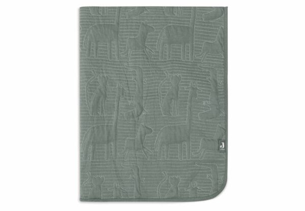 Jollein Deken Wieg 75x100cm Jungle Jambo – Ash Green/Laurel foto 1