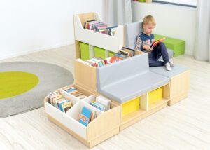 Boekenkast Eiland met Zitgedeelte Compleet